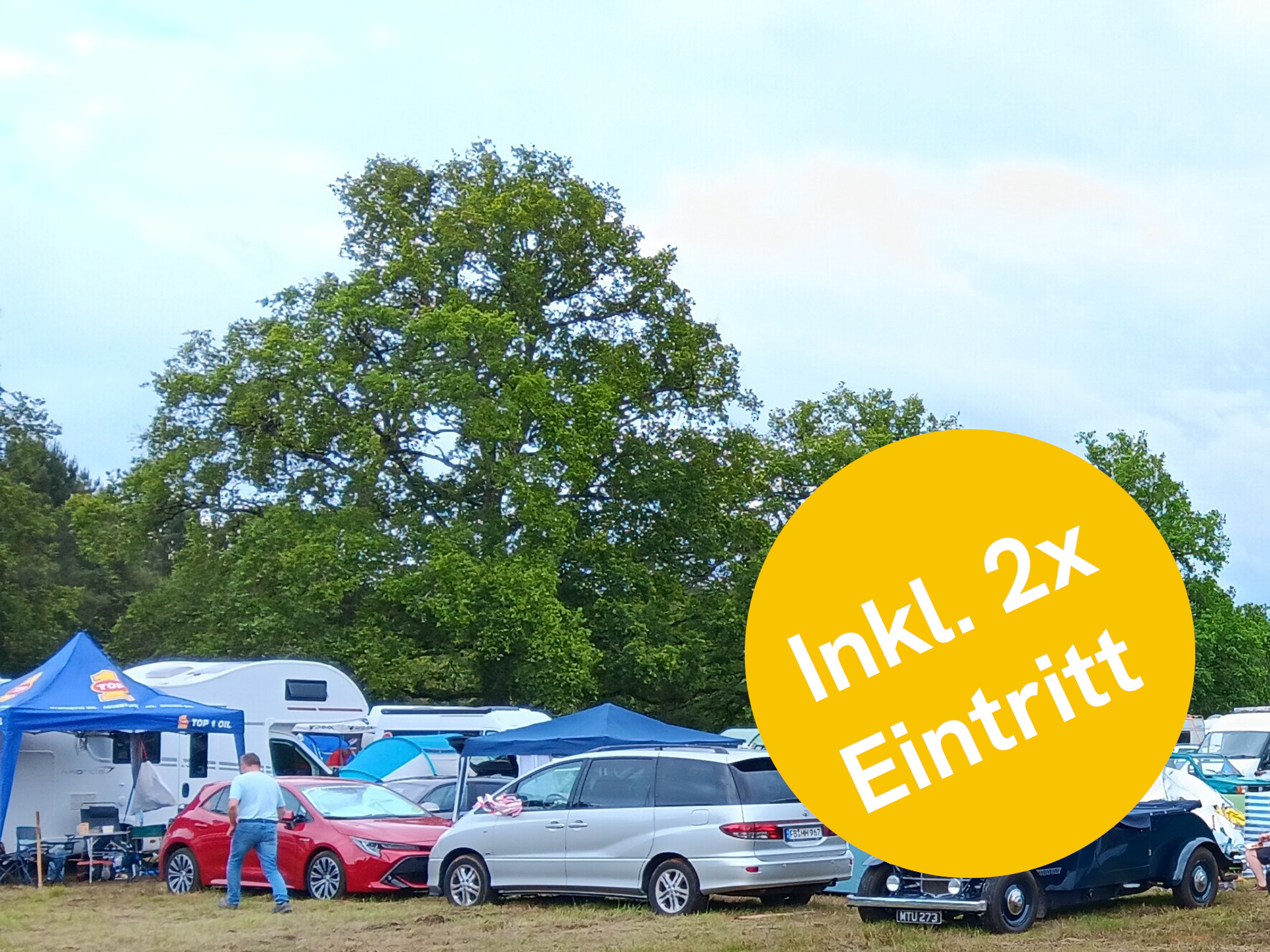 Stellplatz Beauséjour 10 Tage inkl. 2× Eintrittskarten für die Woche (Di–So)
