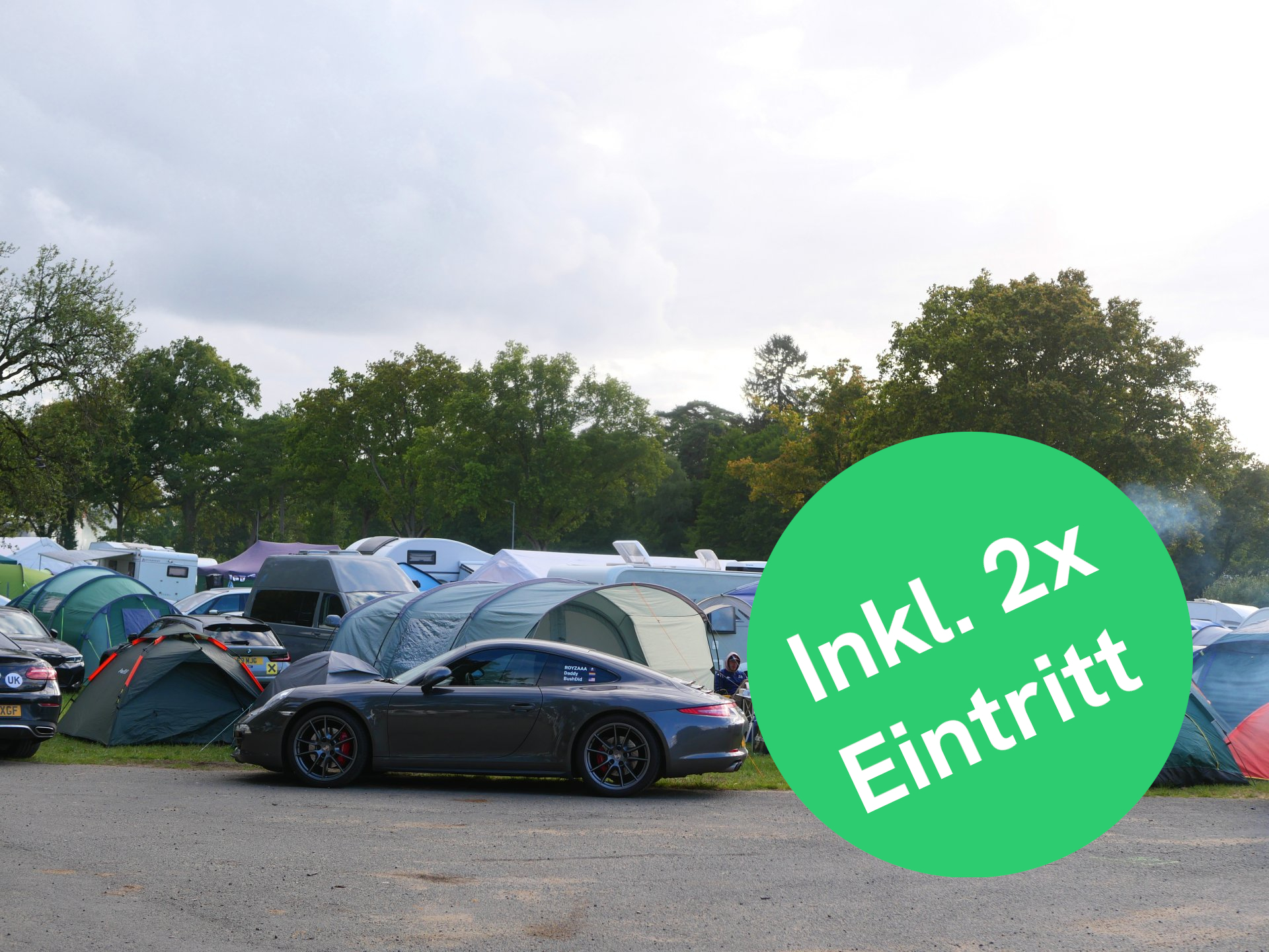 Stellplatz Houx Annexe nummeriert 10 Tage inkl. 2× Eintrittskarten für die Woche (Di–So)